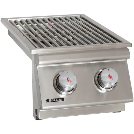 Bull Built-In Propane Gas Double Side Burner W/ Stainless Steel Lid - 30008