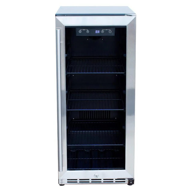 Summerset 15-Inch Outdoor Rated Fridge w/ Glass Door - SSRFR-15G