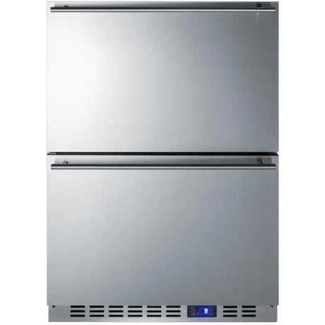 Summit 24-Inch 3.4 Cu. Ft. Outdoor Rated Freezer Drawers - SPFF51OS2D