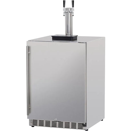 Summerset 25-Inch 6.6 Cu. Ft. Outdoor Rated Dual Tap Beer Dispenser/Kegerator - SSRFR-24DK2