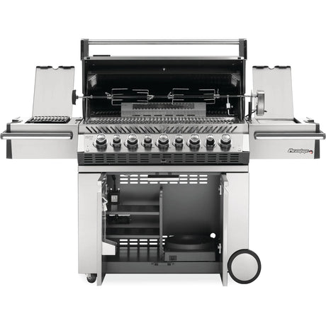 Napoleon Prestige PRO 665 Natural Gas Grill with Infrared Rear Burner and Infrared Side Burner and Rotisserie Kit - PRO665RSIBNSS-3