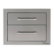Alfresco 17-Inch Stainless Steel Soft-Close Double Drawer - AXE-2DR-SC