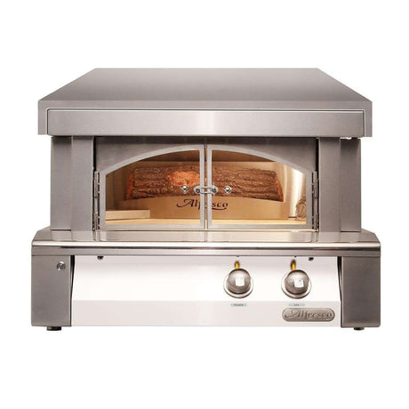 Alfresco 30-Inch Built-In Natural Gas Outdoor Pizza Oven Plus in Signal White Matte - AXE-PZA-BI-NG-SM9003