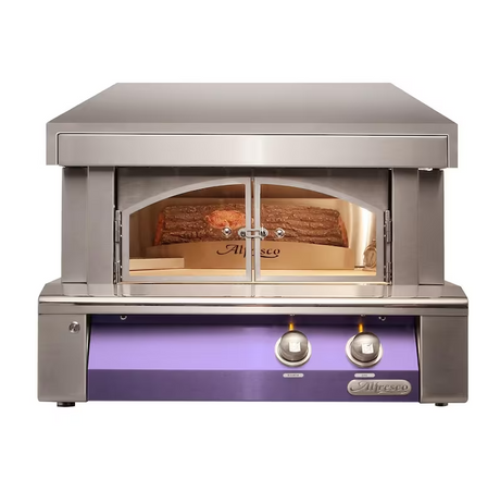 Alfresco 30-Inch Freestanding Countertop Natural Gas Outdoor Pizza Oven Plus in Blue Lilac - AXE-PZA-NG-S4005