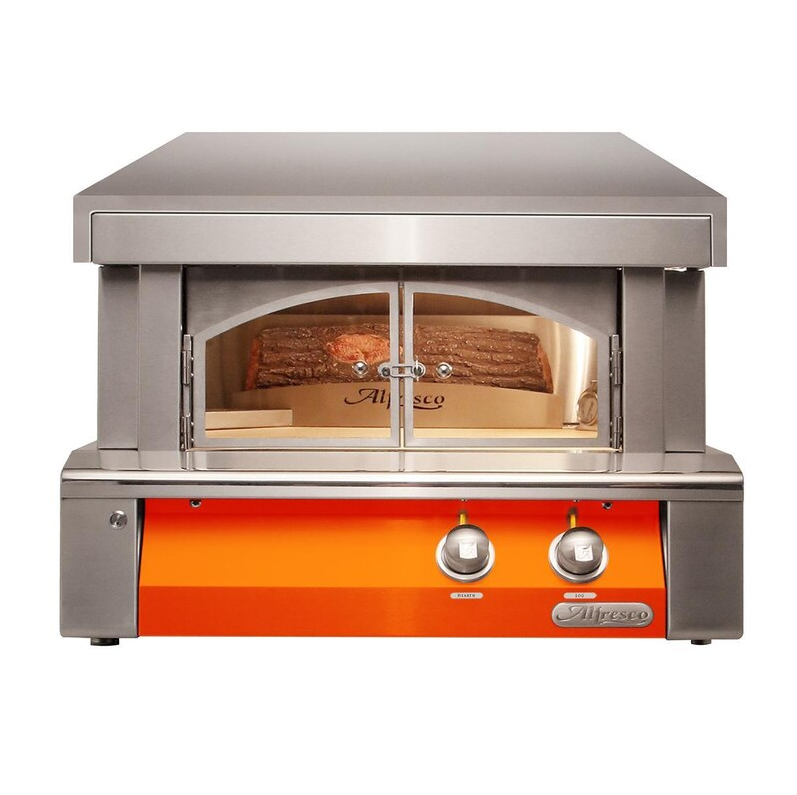 Alfresco 30-Inch Freestanding Countertop Natural Gas Outdoor Pizza Oven Plus in Luminous Orange - AXE-PZA-NG-S2005