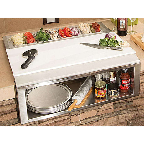 Alfresco 30-Inch Pizza Prep &amp; Garnish Center - APS-30PPC