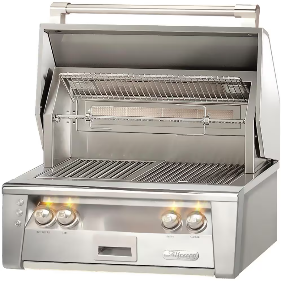 Alfresco ALXE 30-Inch Built-In Propane Gas Grill With Sear Zone And Rotisserie - ALXE-30SZ-LP