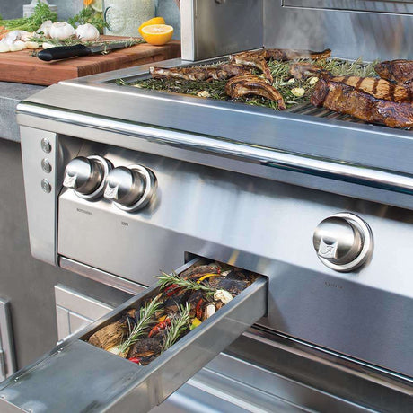 Alfresco ALXE 42-Inch Propane Gas Grill With Rotisserie - ALXE-42C-LP smoker box