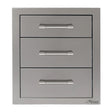 AlfrescoArtisan 17-Inch Soft-Close Triple Access Drawer - ARTP-3DR-17SC17-InchThreeTierStorageDrawers_AXE-3DR-SC_678x678