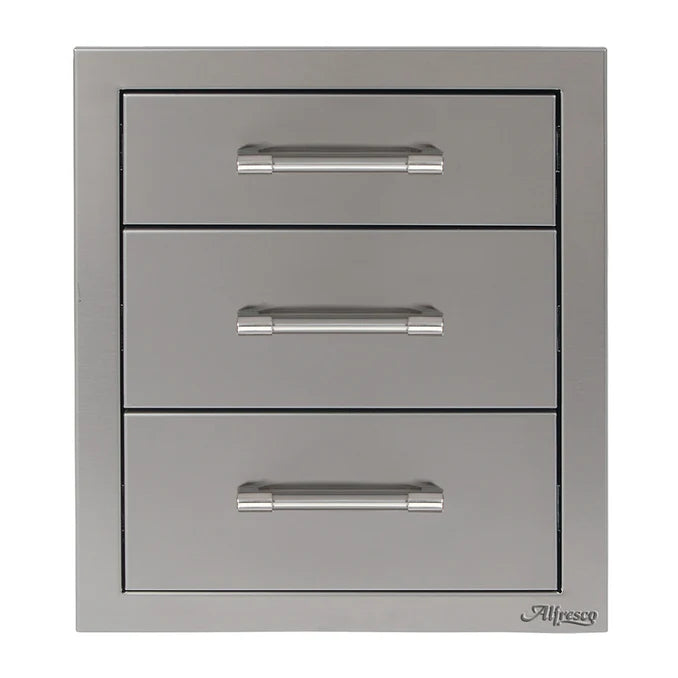 AlfrescoArtisan 17-Inch Soft-Close Triple Access Drawer - ARTP-3DR-17SC17-InchThreeTierStorageDrawers_AXE-3DR-SC_678x678
