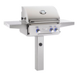 American Outdoor Grill L-Series 24-Inch 2-Burner Propane Gas Grill On In-Ground Post With Rotisserie - 24PGL