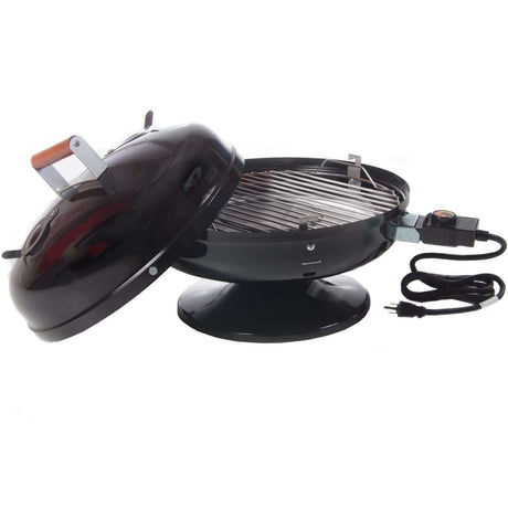 Americana by Meco Lock-N-Go Portable 1650 Watt Electric Grill - Black - 2120 open grill