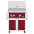 BBQ-Hestan 30-Inch Natural Gas Grill W/ Rotisserie On Double Door Tower Cart - Tin Roof - GABR30-NG-BG-GABR30-NG-BG-GCD30-BG-BBQOUTLET