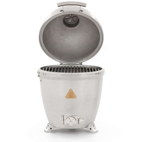 Blaze 20-Inch Cast Aluminum Kamado Grill on Stainless Steel Cart - BLZ-20-KAMADO open grill