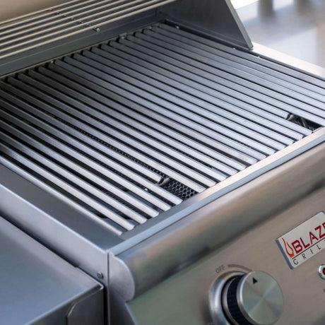 Blaze 21-Inch 1500 Watt Electric Grill On Pedestal With Side Shelves - BLZ-ELEC-21 open grill