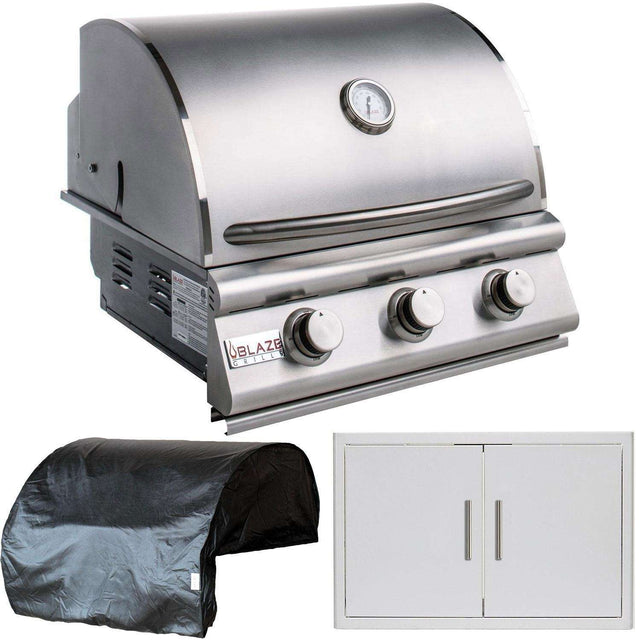 Blaze Prelude LBM 3-Piece 25-Inch Natural Gas Outdoor Kitchen Package - BLZ-3LBM-NG-3PC-SC bundle
