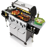 Broil King Regal S590 Pro 5-Burner Natural Gas Grill With Rotisserie & Side Burner - Stainless Steel1