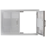 Bull 30-Inch Dual-Lined Vented Stainless Steel Double Access Doors - 44570