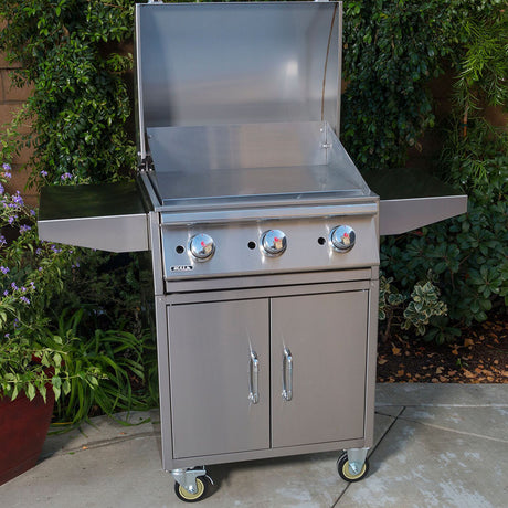 Bull BBQ 24-Inch 3-Burner Freestanding Propane Gas Commercial Style Flat Top Griddle - 73008LP