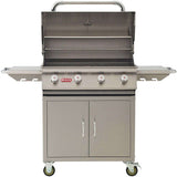 Bull Grills 26002NG Stockman 24inch Commercial Style Griddle Cart (Natural Gas) open grill