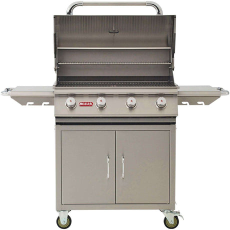 Bull Grills 26002NG Stockman 24inch Commercial Style Griddle Cart (Natural Gas) open grill