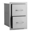 Bull 15-Inch Stainless Steel Double Access Drawer - 56985