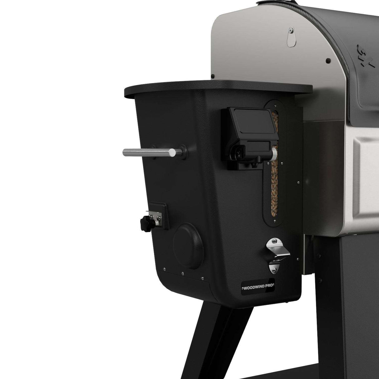 Camp Chef Woodwind Pro 24-Inch Pellet Grill - PG24WWSB pellet feed