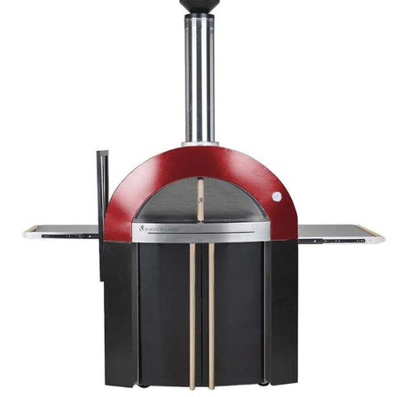 Forno Venetzia Bellagio 300 44-Inch Outdoor Wood-Fired Pizza Oven - Red