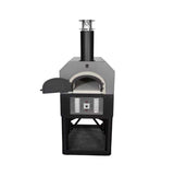 Chicago Brick Oven CBO-750 Hybrid Residential Outdoor Pizza Oven On Stand - Natural Gas - Silver - CBO-O-STD-750-HYB-NG-SV-R-3K
