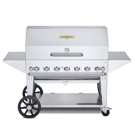 Crown Verity 48-Inch Mobile Propane Grill Pro Package - 50-100 Lb Tank - CV-MCB-48-SI 50 100-PRO