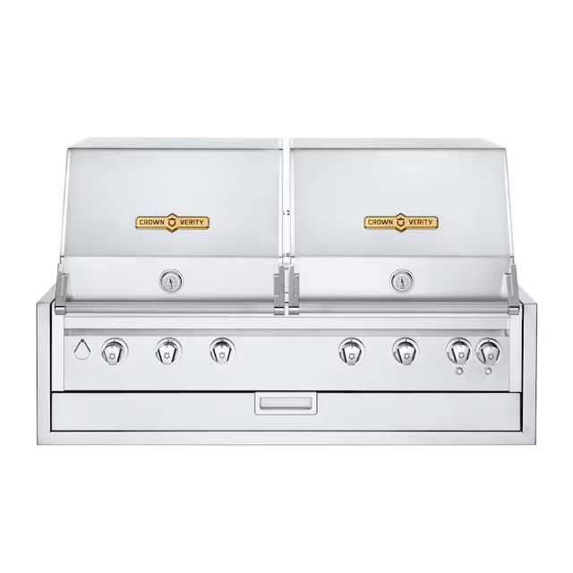 Crown Verity Infinite Series 48-Inch Built-In Dual Dome Propane Gas Grill W Lights - IBI482RDLP-FLT
