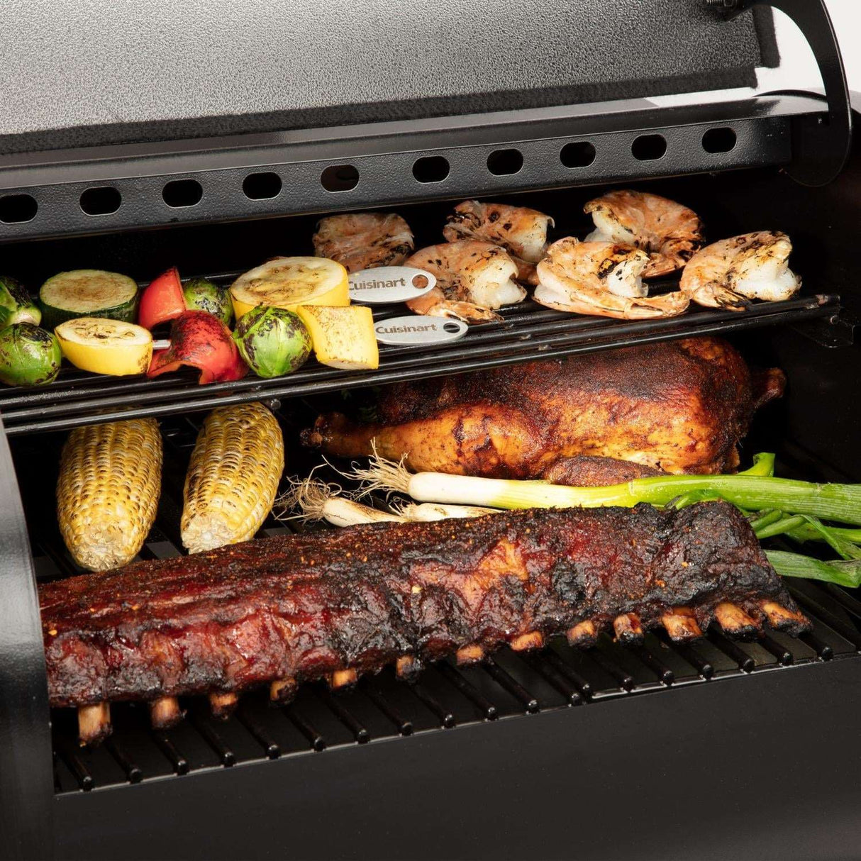 Cuisinart 45-Inch Wood Pellet Grill & Smoker - CPG-465 grill open