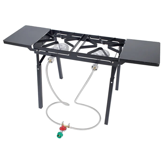 Bayou Classic Black Outdoor Stove With Dual High Pressure Gas Burners