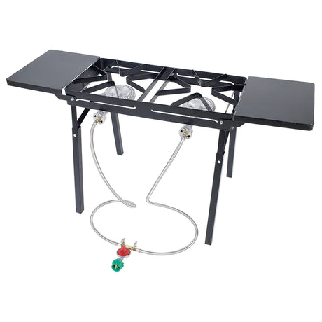 Bayou Classic Black Outdoor Stove With Dual High Pressure Gas Burners