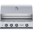 Delta Heat 32-Inch 3-Burner Built-In Natural Gas Grill w Rotisserie - White Control Panel - DHBQ32R-WN