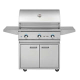 Delta Heat 32-Inch 3-Burner Propane Gas Grill On Cart - DHBQ32G-DL + DHGB32-C