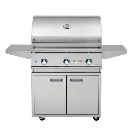 Delta Heat 32-Inch 3-Burner Propane Gas Grill On Cart - DHBQ32G-DL + DHGB32-C