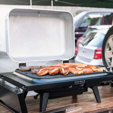 Everdure By Heston Blumenthal FORCE 48-Inch 2-Burner Propane Gas Grill With Stand - Graphite - HBG2GUS open gril