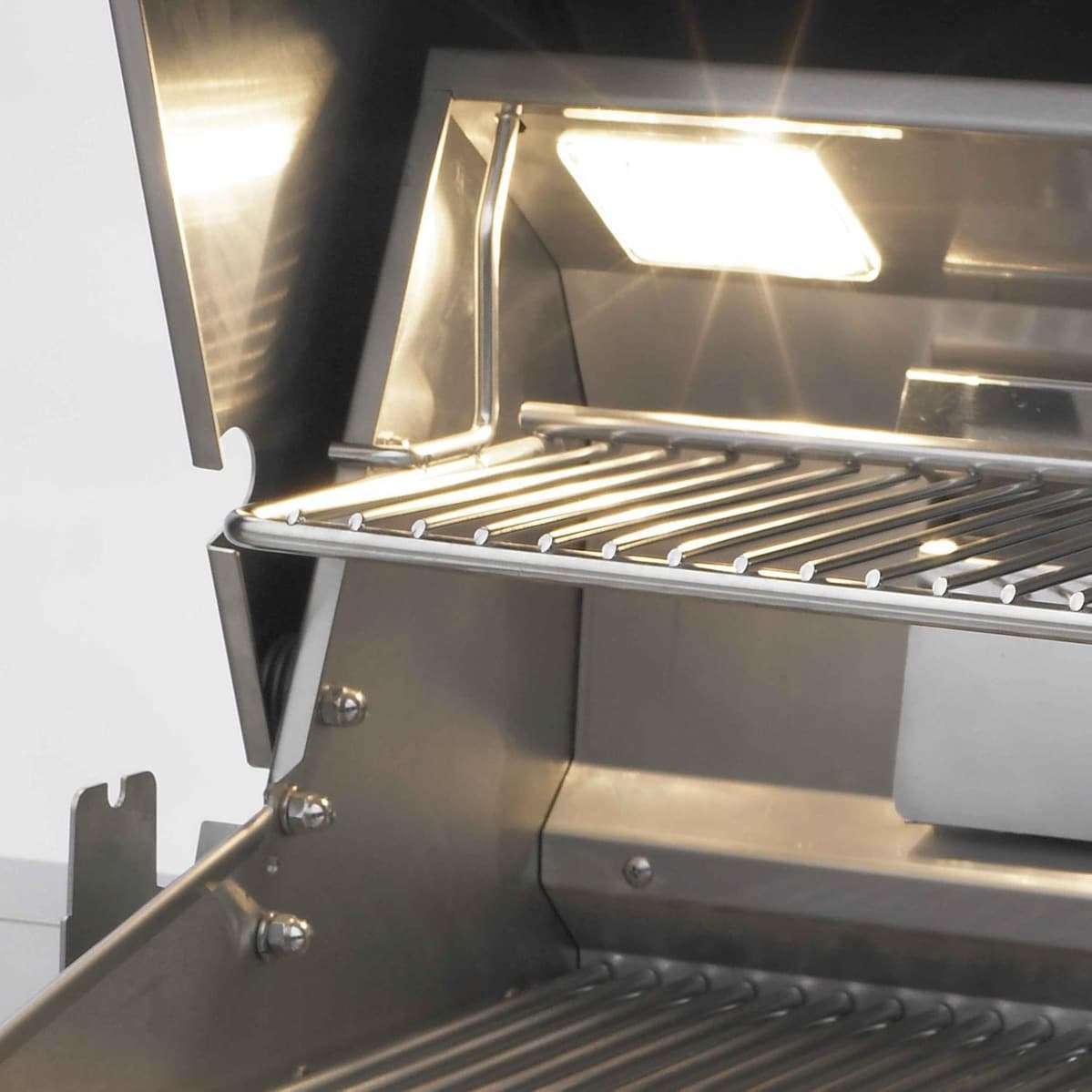 Fire Magic Aurora A430S 24-Inch Propane Gas Grill With Side Burner And Analog Thermometer - A430S-7EAP-62 open grill w rotisserie slot