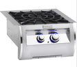 Fire Magic Echelon Diamond Built-In Natural Gas Power Burner With Porcelain Coated Cast Iron Grid 19-5B2N-0