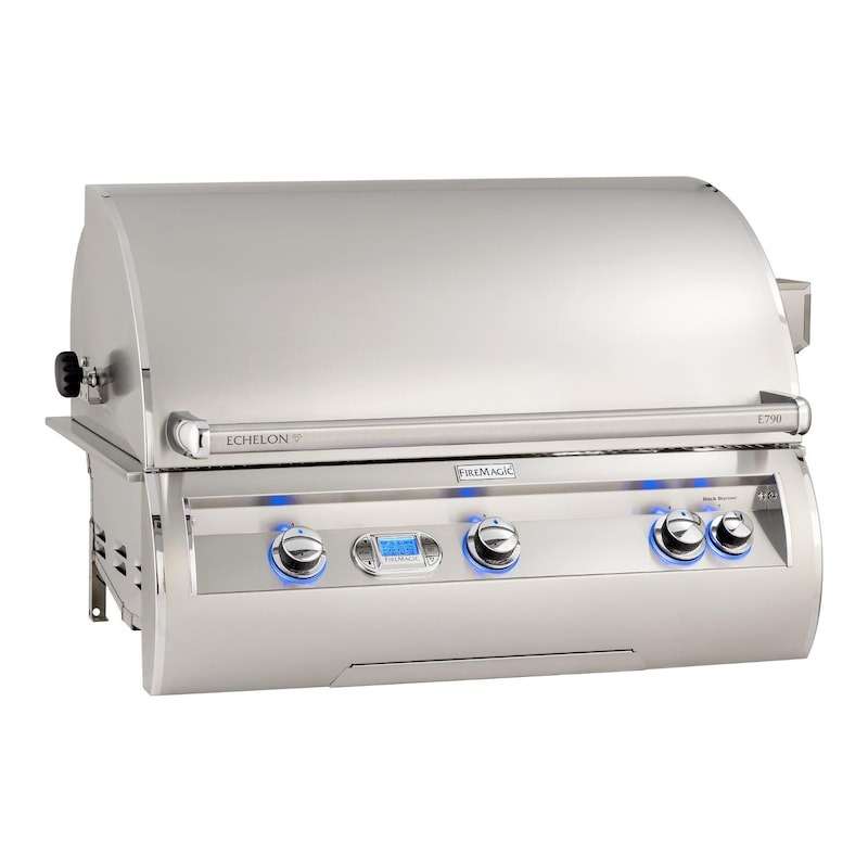 Fire Magic Echelon Diamond E790I 36-Inch Built-In Propane Gas Grill W One Infrared Burner, Rotisserie, &amp; Digital Thermometer - E790I-8L1P