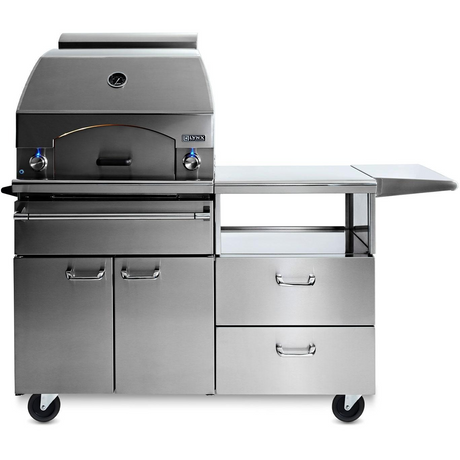 Lynx Professional Napoli 30-Inch Natural Gas Outdoor Pizza Oven On Mobile Kitchen Cart - LPZAF-NGqqq