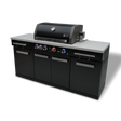Mont Alpi 957 Propane Gas Island Grill - Black Stainless Steel - MA-957