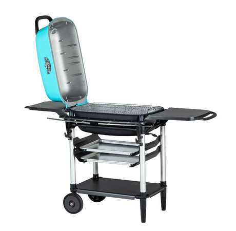 PK Grills PK300AF Grill & Smoker - Teal - PK300-AF-TC grill open