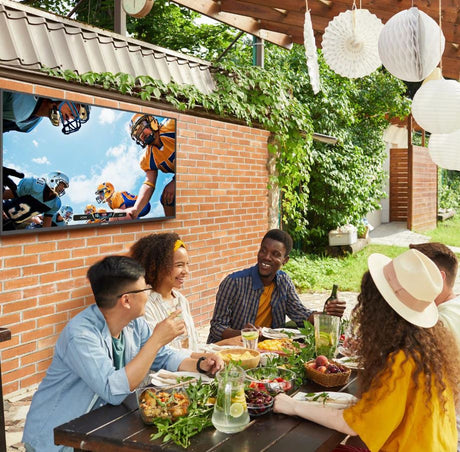 Peerless-AV Neptune 55 inch Partial Sun 4K UHD LCD Outdoor Smart TV - WPTV553 backyard patio