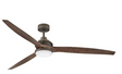 Hinkley Lighting Artiste 72-Inch LED Indoor / Outdoor Ceiling Fan - Metallic Matte Bronze - 900172FMM-LWD