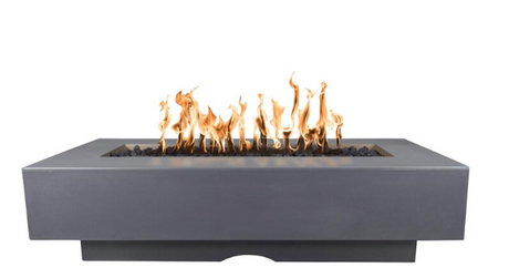 Top Fires by The Outdoor Plus Del Mar 48-Inch Propane Fire Pit - Gray Concrete - Match Light- OPT-CORGFRC48-GRY-LP