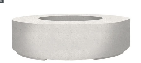 Lakeview Stoneview 80-Inch Round Liquid Propane Gas Fire Pit - Ultra White - SCPH-460-5LP