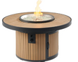 The Outdoor GreatRoom Company Brooks 42-Inch Round Natural Gas Fire Pit Table w/ 20-Inch Crystal Fire Plus Burner - Light Tan - (Ships as Propane w/ NG Conversion Kit) - BRK-20-19-LT-K-NG - BRK-20-19-LT-K-NG