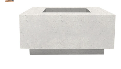 Lakeview Cascata Bay 2 36-Inch Propane Gas Square Fire Pit Table - Ultra White - SCPH-406-5LP